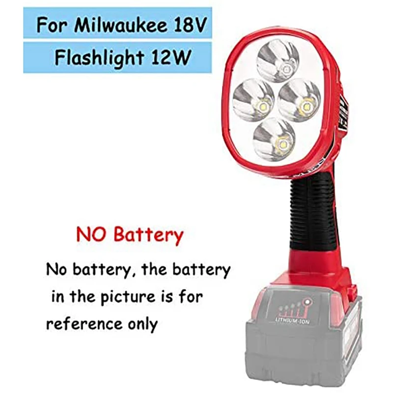 Для Milwaukeee M18 14 4 V-20V литиевая батарея 12W фонарик портативная наружная лампа USB