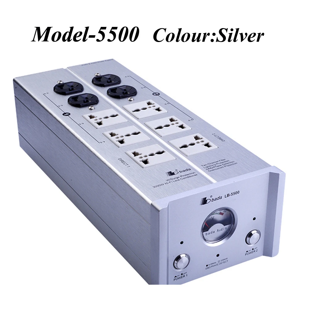 

Блок питания Bada LB-5500 HiFi с разъемом Schuko, 8 режимов, Кондиционер переменного тока, аудиофил, электроочиститель с розетками США