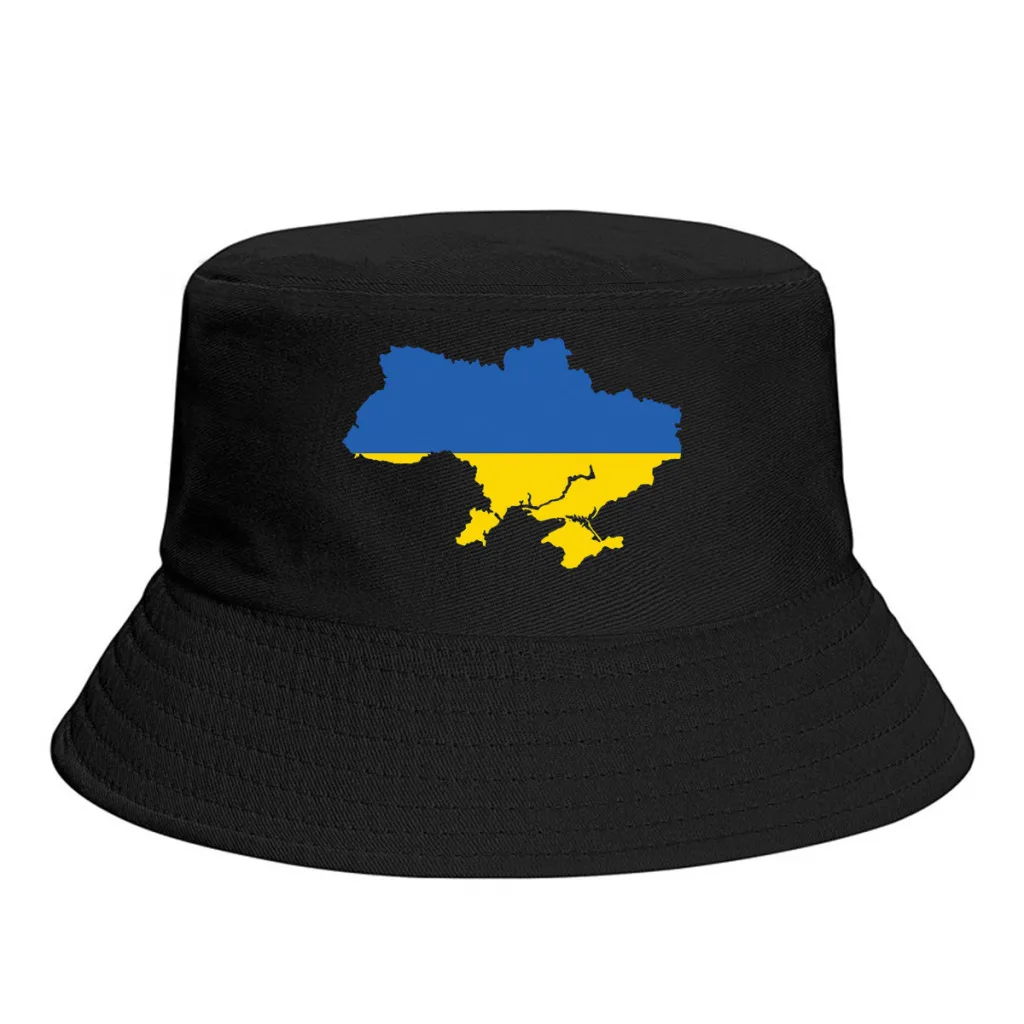 

Ukraine Country Map Men Women Bucket Hat Beach Foldable Thick Panama Cap Visor Sun Hats Fisherman Caps