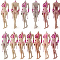 jiaou doll 16 women body narrow shoulders midlarge bust asian lady seamless non removable feet body model 12 action figure