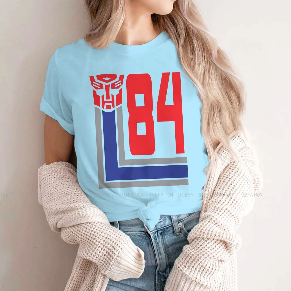 

Футболка autobot 84 с О-образным вырезом, Классическая Женская футболка из ткани с трансформерами и роботом, Большая распродажа