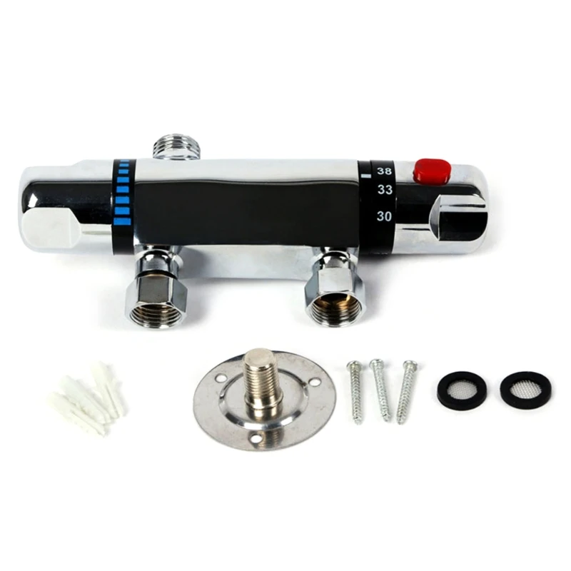 

Metal Thermostatic Shower Mixer Bar Shower Mixer Valve Hot Cold Water Mixer Constant Temperature Control Bathroom Use