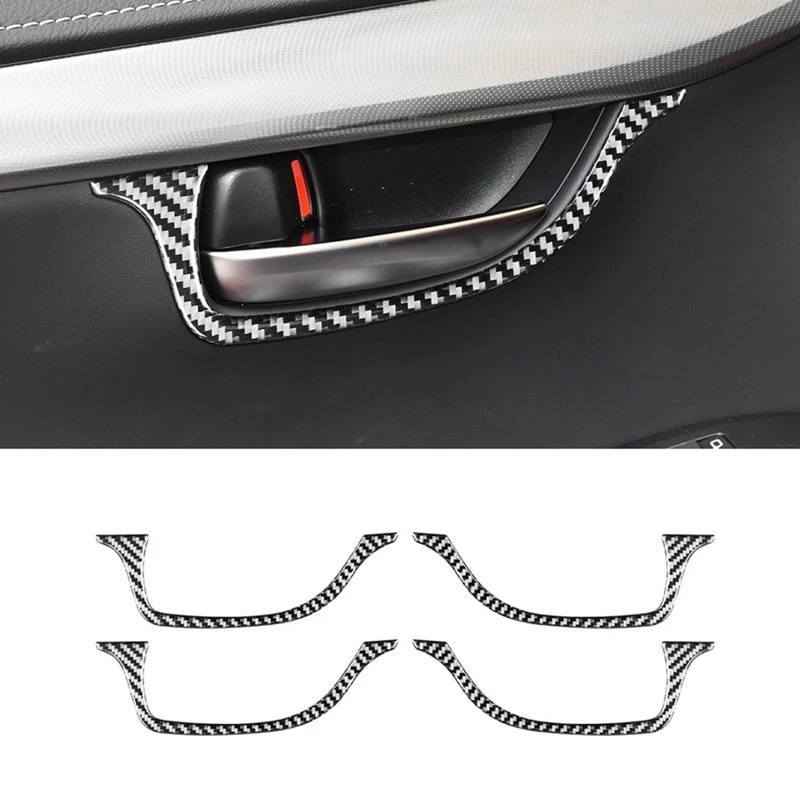 

Door Inner Grab Handle Frame Cover Trim Sticker Decal Interior Accessories Carbon Fiber For Lexus NX 200 300H 2014-2019
