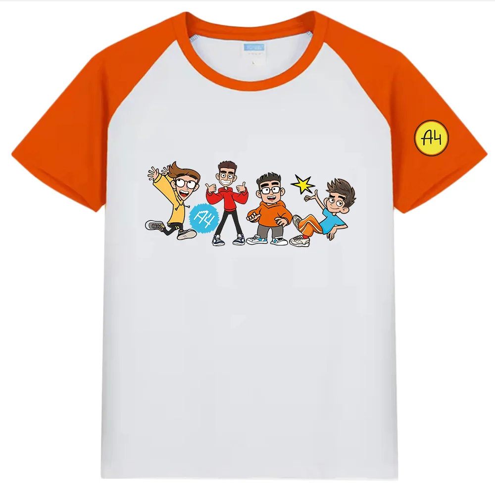 100%Cotoon Kid's Merch A4 Lamba T-Shirt for Girls A4 мерч Tops Baby Boy Clothes Children Clothing Summer Short Sleeve T Shirt