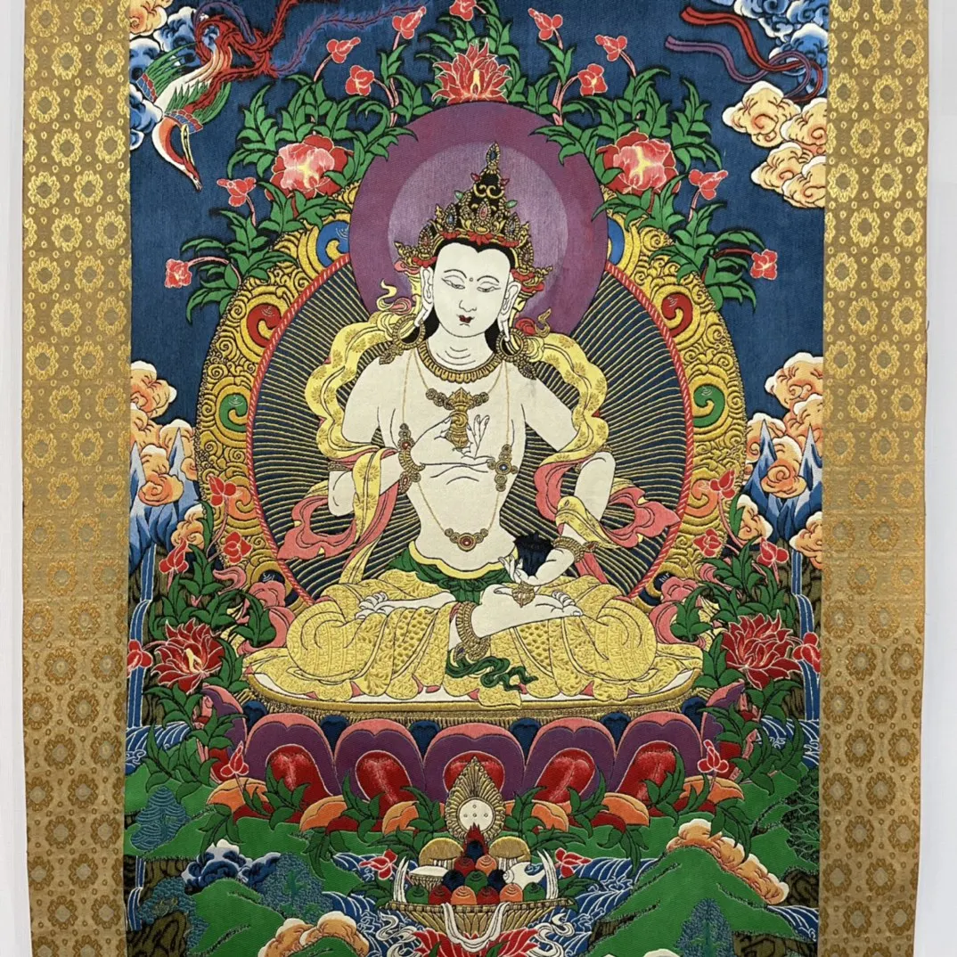 

High-Precision Thangka Embroidered Tara, Size 54x74cm