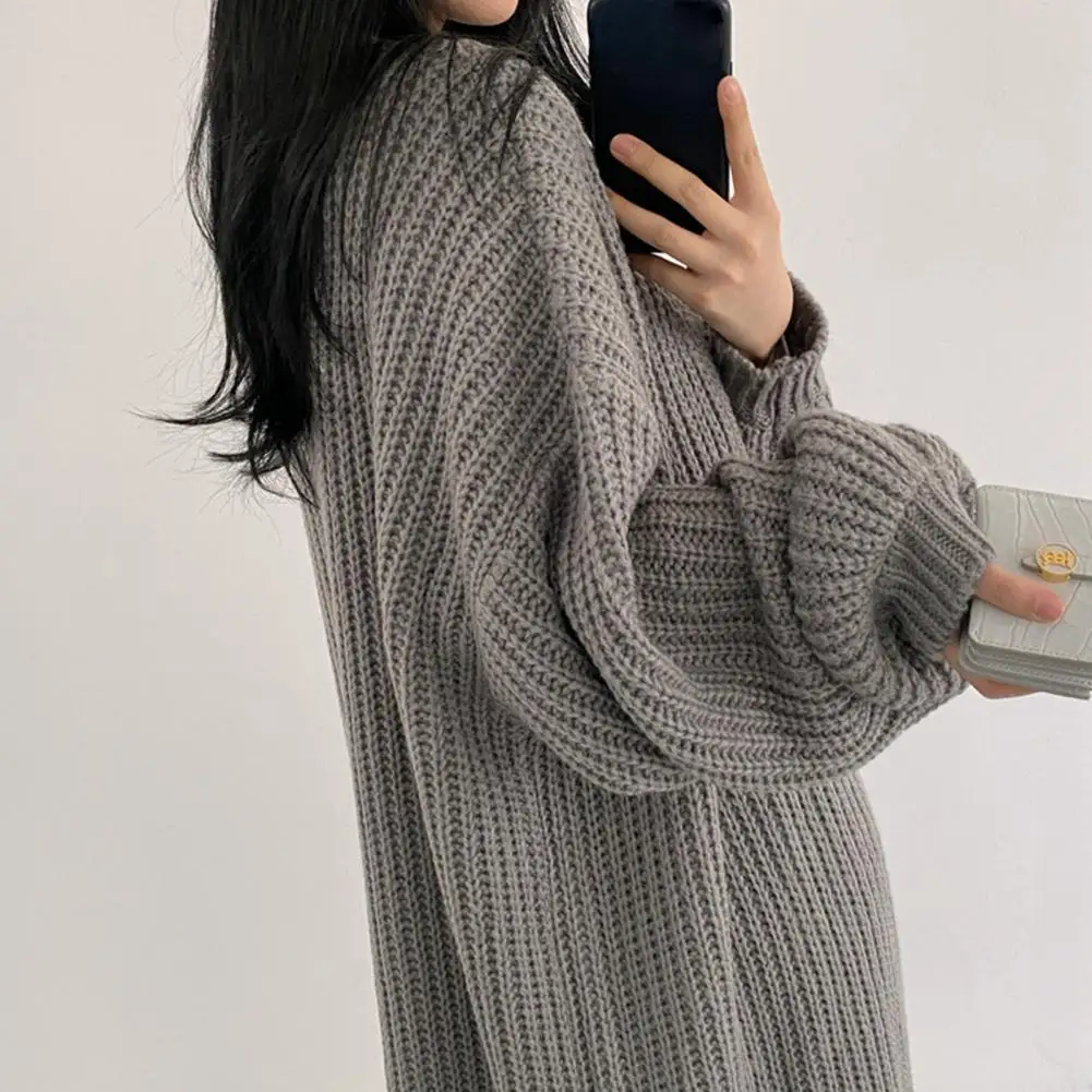 

Fashion All-matched Solid Color Long Knitwear Cardigan for Going Out