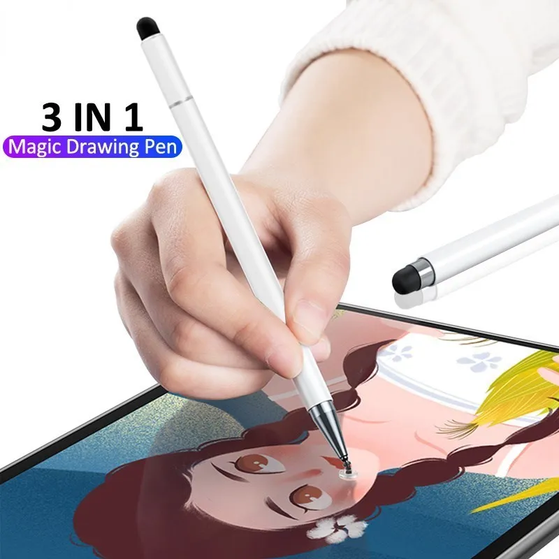 

Стилус для iPad Android/Lenovo/Xiaomi/Samsung планшет сенсорный экран Рисование емкостная ручка 3 в 1 универсальная ручка для смартфона