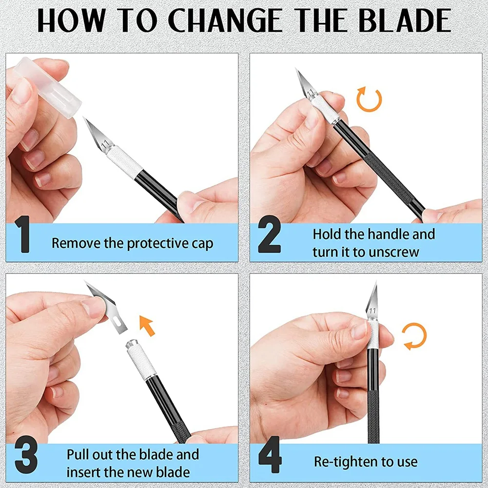 Набор высокоточных ножей с лезвиями и линейкой 64 шт.