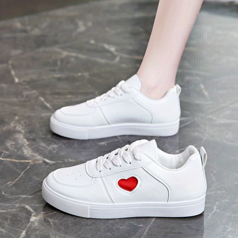 Фото Кроссовки Campus Youth Heart для женщин, белые, в стиле First Love, эстетичные, легкие, весна 2026, повседневная обувь №3