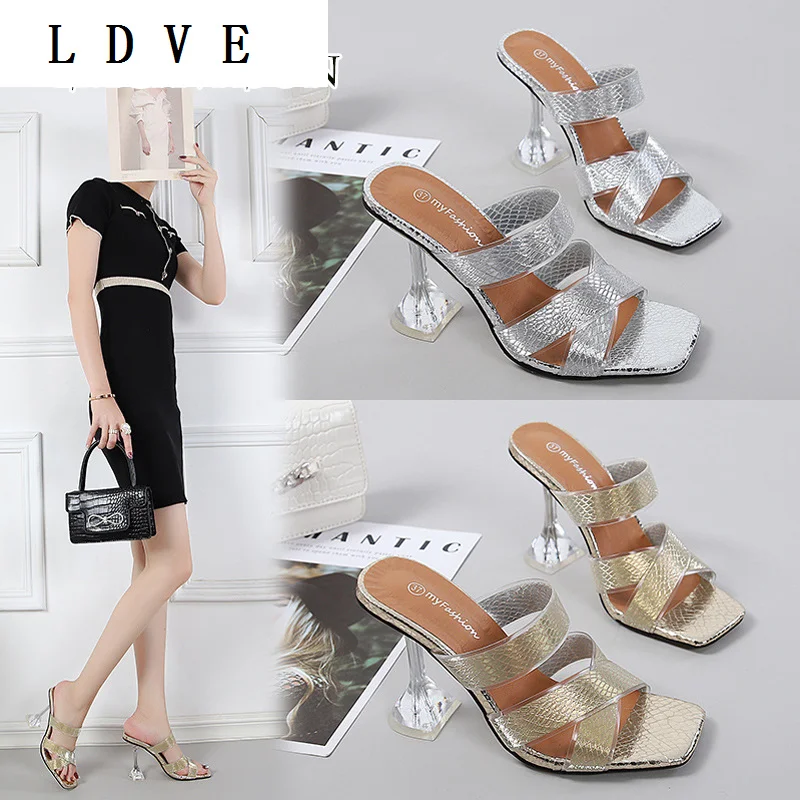 

Новые модные банкетные сандалии и тапочки с открытым носком в европейском и американском стиле, 2021