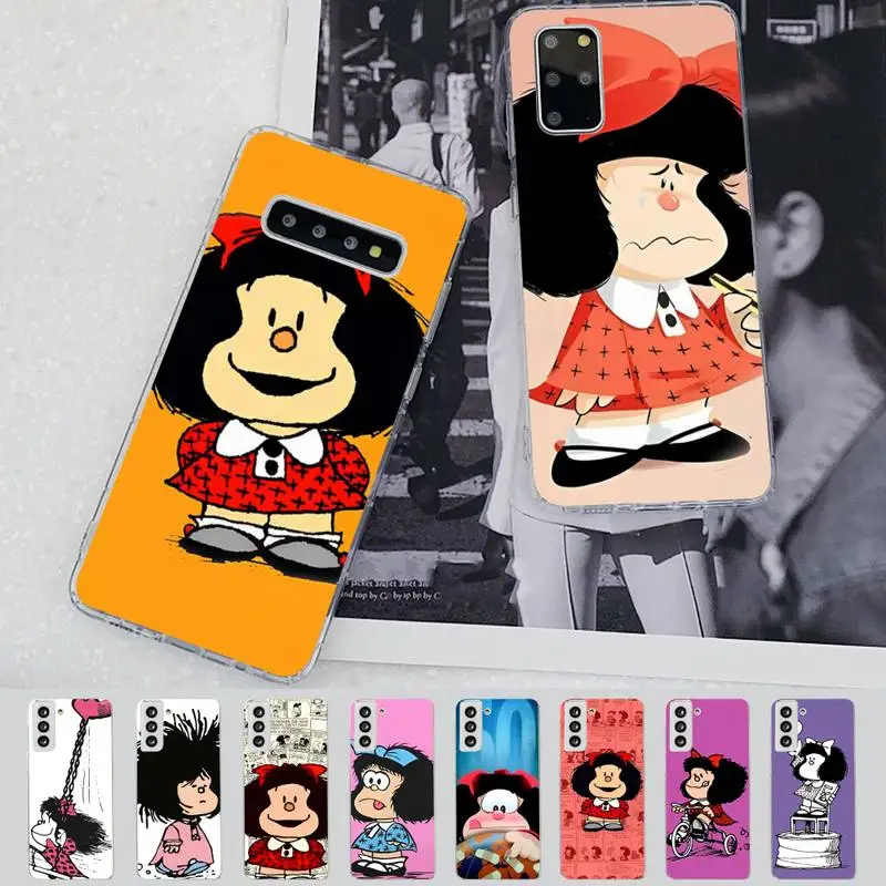 

MaiYaCa Mafalda girl Phone Case for Samsung S21 A10 for Redmi Note 7 9 for Huawei P30Pro Honor 8X 10i cover