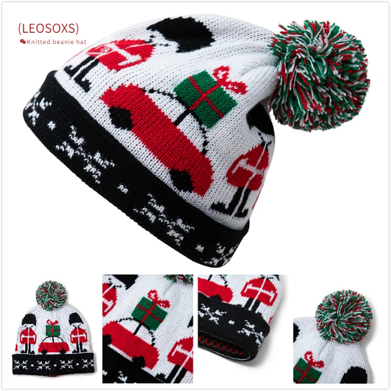 

2022 New winter warmThicken Children from1~8 years old Hats Knitted Beanie Hat Car Patteren Halloween Gift For Kids