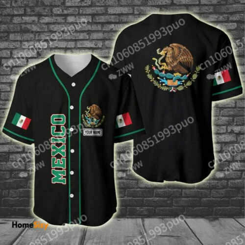 

World Baseball Mexico 3d Print Mesh Fiber Baseball Shirt for Man T-shirt Tops Tee Mens Streetwear Short Sleeve Sport Tracksuits