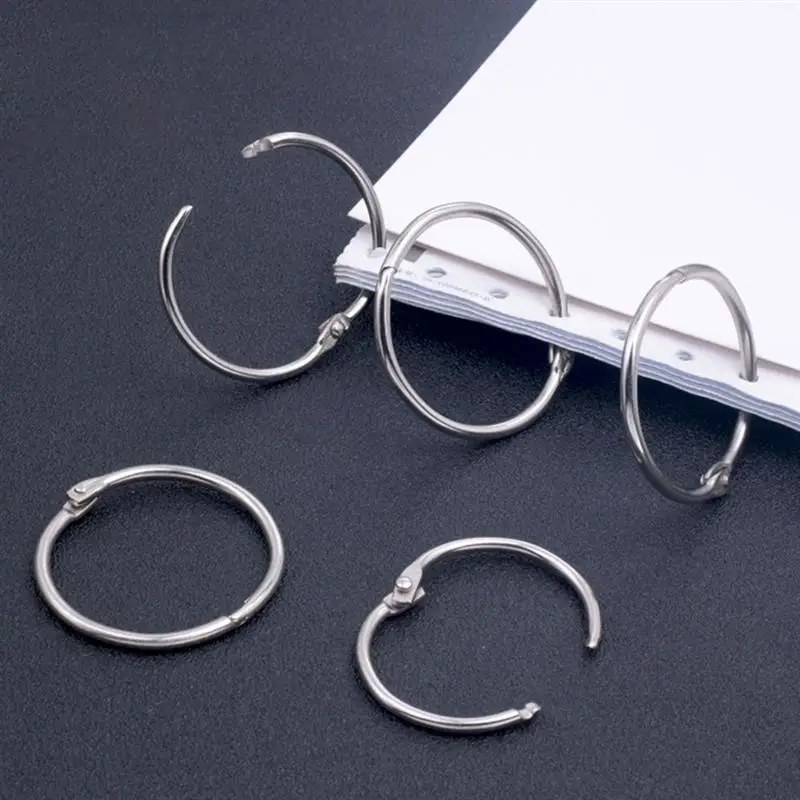 

100pcs Iron Book Rings Binder Book Rings Flash Cards Rings Calendar Circles
