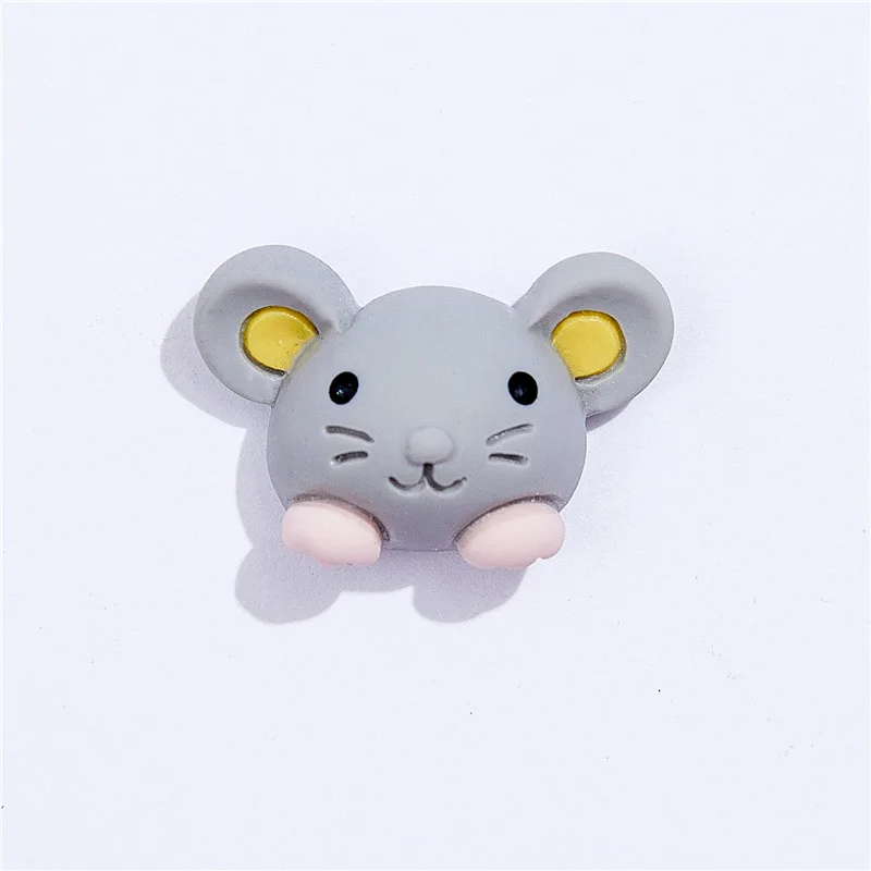 

10 шт. Мультяшные животные Кабошоны с плоским основанием, полимерная мышь, утка, медведь, лягушка, чехол для телефона, пластырь для чашки с водой, «сделай сам», декодер для скрапбукинга, детали