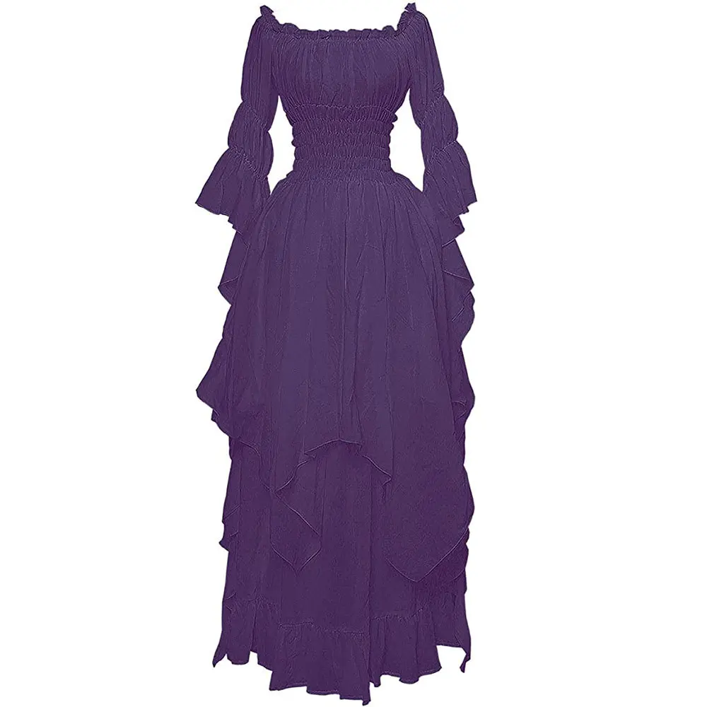 Платье пиратское женское средневековое с открытыми плечами |