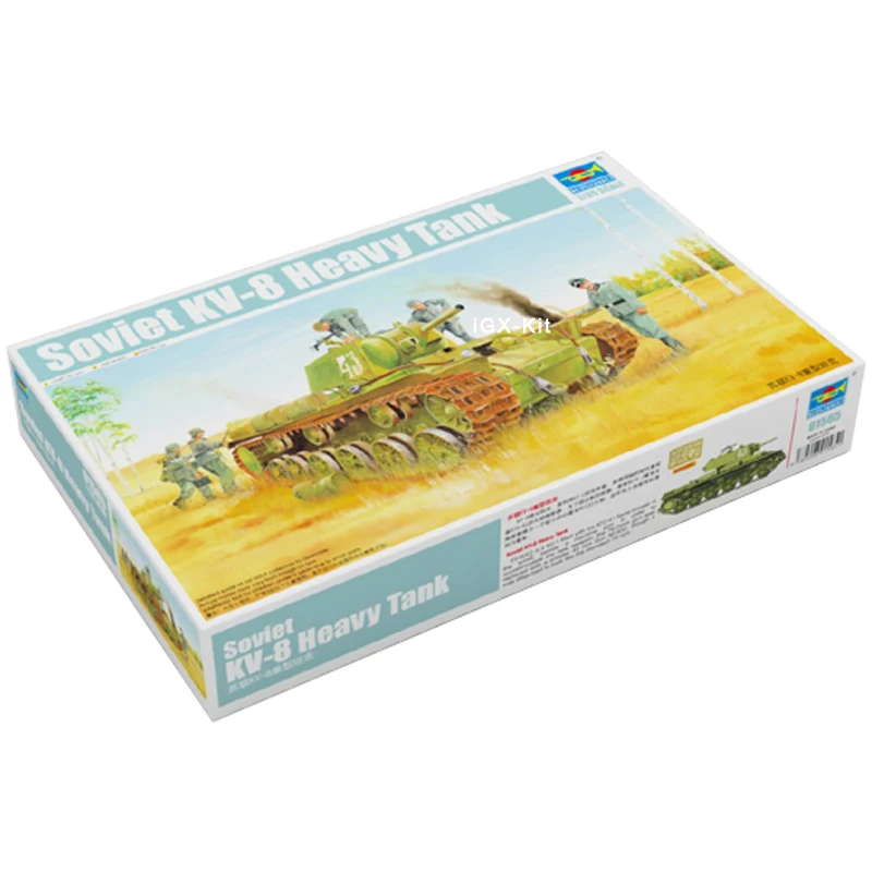 Модель Trumpeter 01565 модель советской модели KV8 тяжелый танк подарок для детей