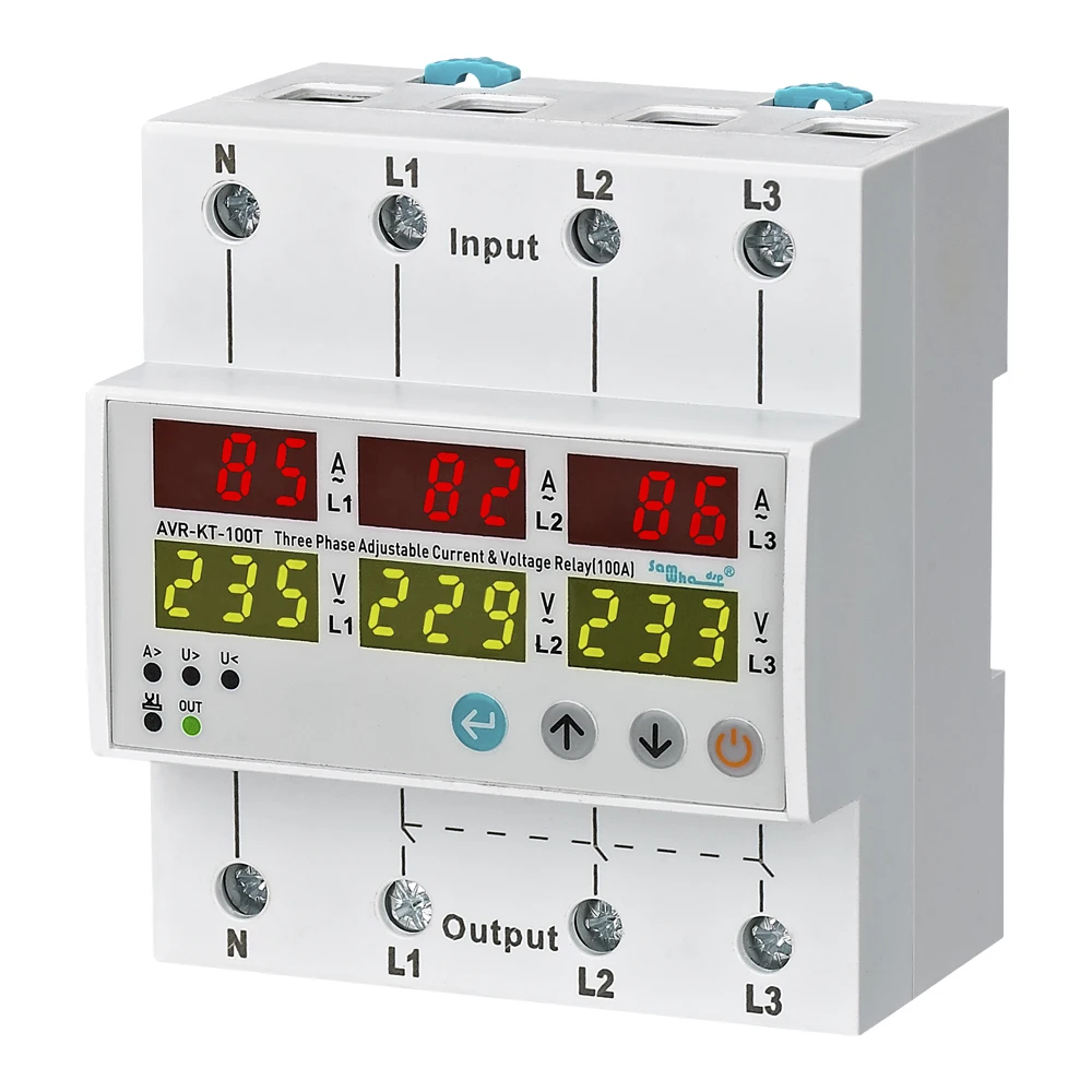 

Samwha-Dsp AVR-KT реле защиты от перегрузки по току и напряжению 63A, 80A