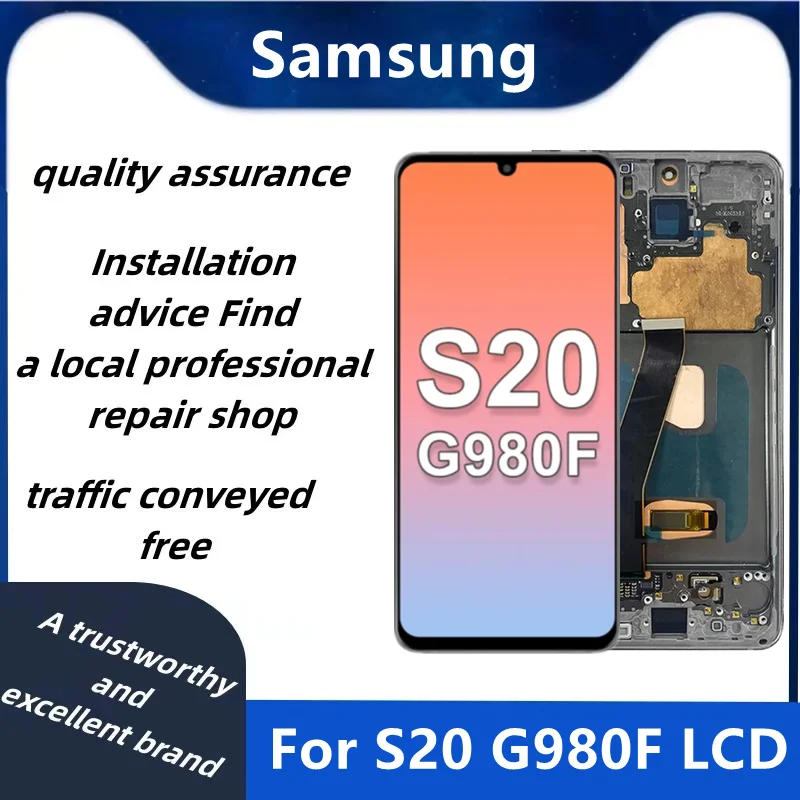 

100% протестирован для S20 LCD с рамкой для SAMSUNG Galaxy S20 SM-G981B/DS G981 дисплей сенсорный экран дигитайзер в сборе Замена