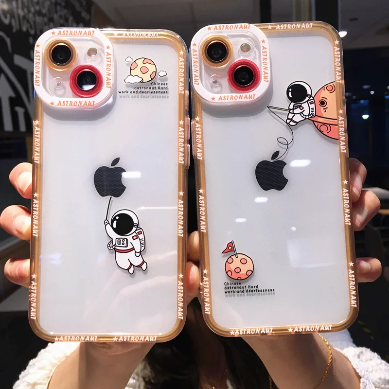 

Роскошный защитный чехол для объектива камеры для iPhone, совместим с моделями 11, 12, 13 Pro max, x, XR, XS max, 7, 8 plus, астронавт