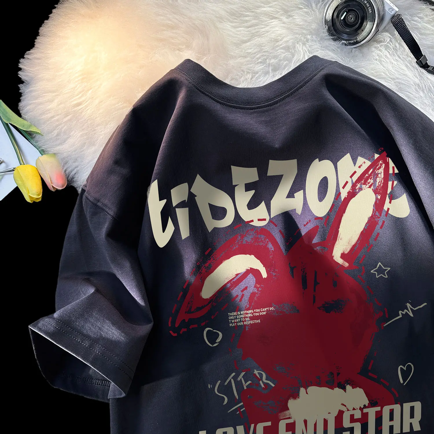 

Heavyweight Short Sleeved Men and Women Summer T-shirt American Retro Trendy Brand Ins Loose Design Pure Cotton Couple T-shirt