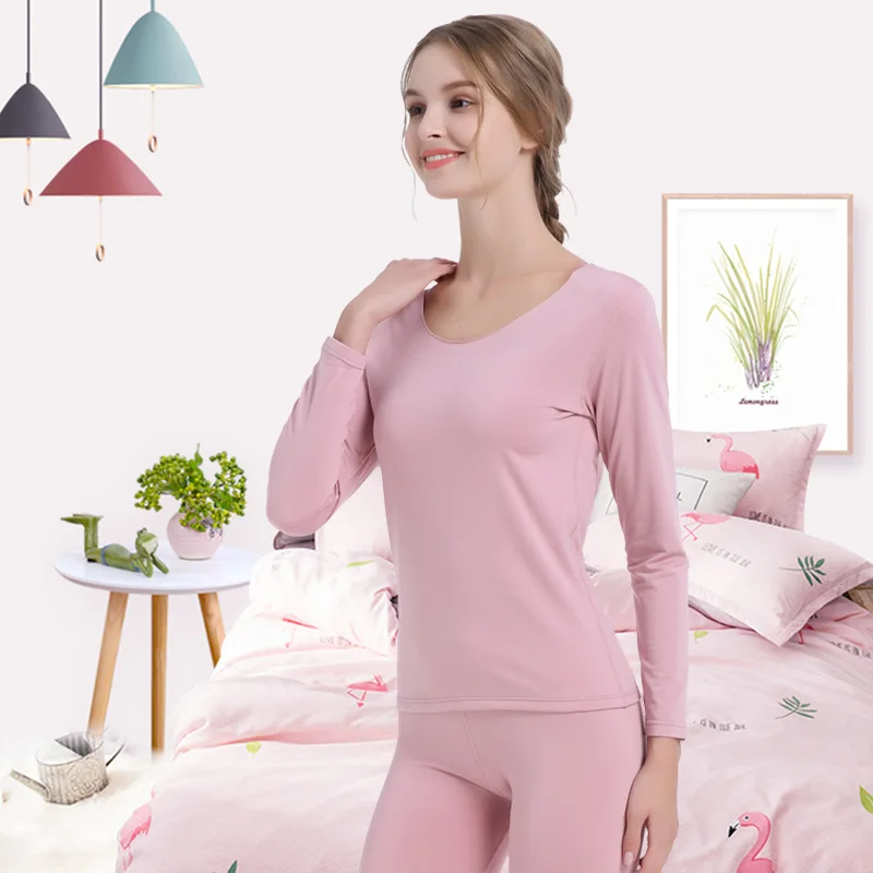 

Женская осенне-зимняя нижняя рубашка с постоянной температурой, бархатное тонкое термобелье с длинными рукавами, термокостюм