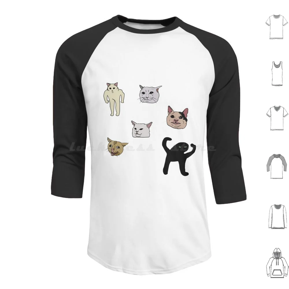 

Кошачья коллекция, толстовки с длинным рукавом, кошачий мем, салатный Кот, кошачья кошечка