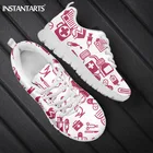 Женские кроссовки для бега INSTANTARTS, розовые кроссовки для медсестер с медицинским рисунком, милые Мультяшные, женская обувь