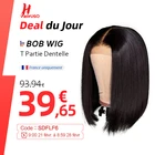 Парик HairUGo из человеческих волос 13*4 на сетке спереди, парик с застежкой на сетке 4x4, бразильские прямые парики без повреждений, парики на сетке спереди для женщин