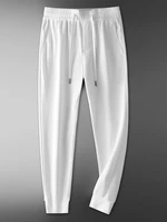light luxury high end spring and summer white waffle casual sweatpants mens slim tide beam feet tb mens sweatpants
