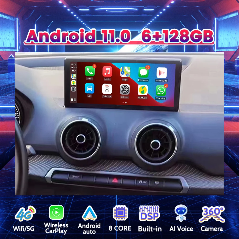 

Car radio For Audi Q2L 2019-2021 Android 11 Carplay Multimedia Player Auto Recoder Head Unit 2Din Stereo Receiver