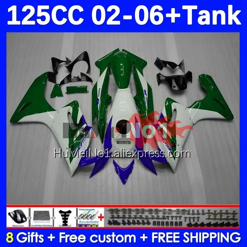 

+Tank For HONDA CBR125R CBR-125R 02 03 2004 2005 2006 124No.93 CBR125RR CBR 125CC 125R 2002 2003 04 05 06 Fairings green stock