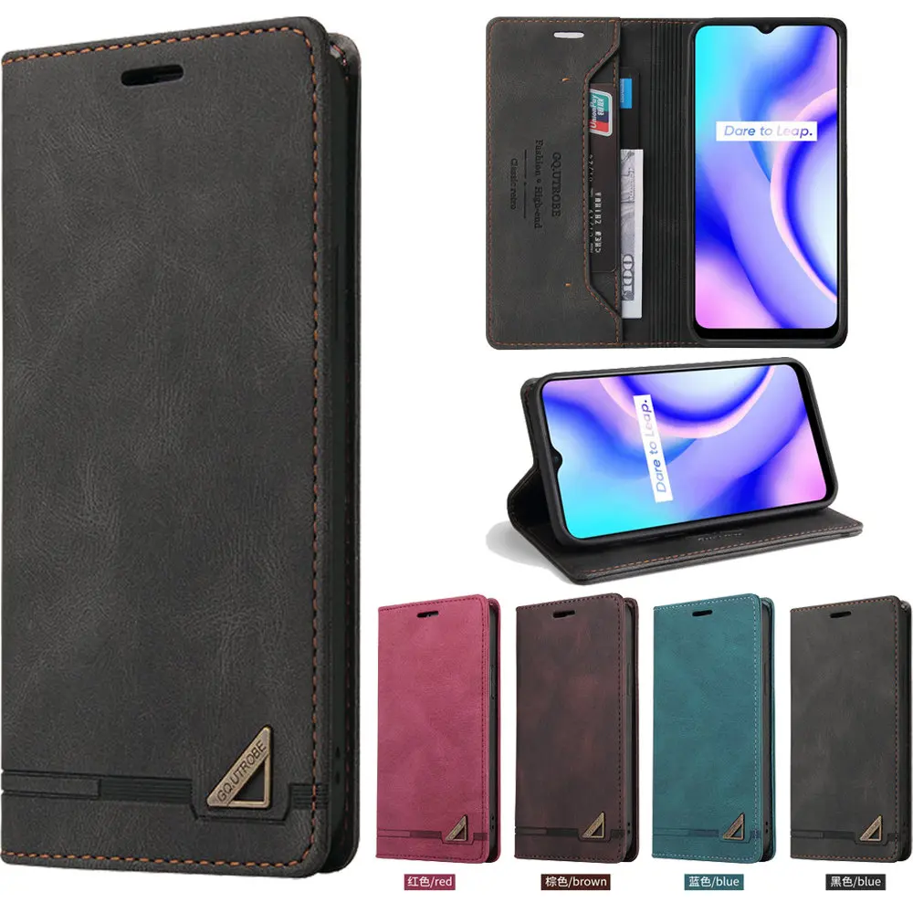 

Realme C25y Anti-theft Wallet Leather Case for OPPO Realme C25s Flip Case Realme C21y C11 C15 C 21 C25 8i 8 Pro GT Neo 2T Cover
