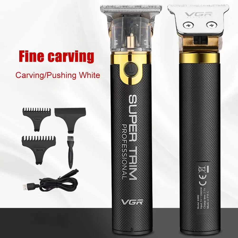 

NEW2023 Rechargeable T-blade Hair Trimmer Machine Cordless Hair Cutter Finishing Machine Beard Clipper Hair For Men Shaver USB