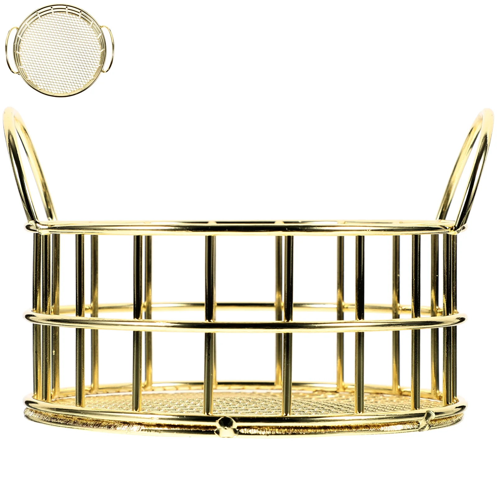 Контейнер для закусок настольный ящик хранения корзины металлическая сетка