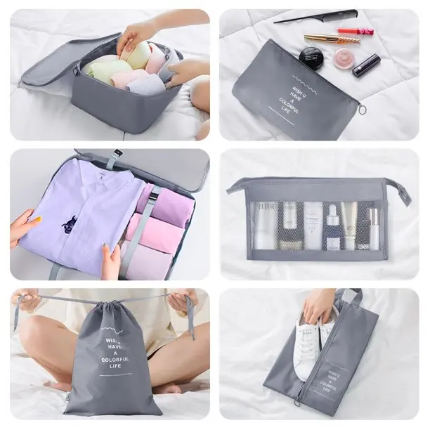 Packing Cubes for Suitcase - 8 Pcs Travel Packing Cubes Lightweight Suitcase Organizer Bags Set