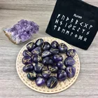 25 шт., натуральные руны для гадания, кристаллы, кварцевые бриллианты, руны, камни лечебные, кристаллы, домашний декор