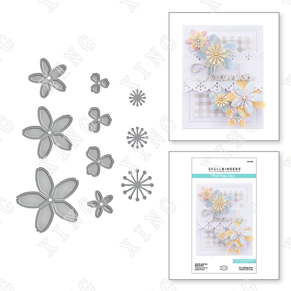 

Cinch and Go Blossoms Etched Dies for Diy Scrapbooking Cut Molds Maker Photo Greeting Card Handmade Decoration Embossing Stencil
