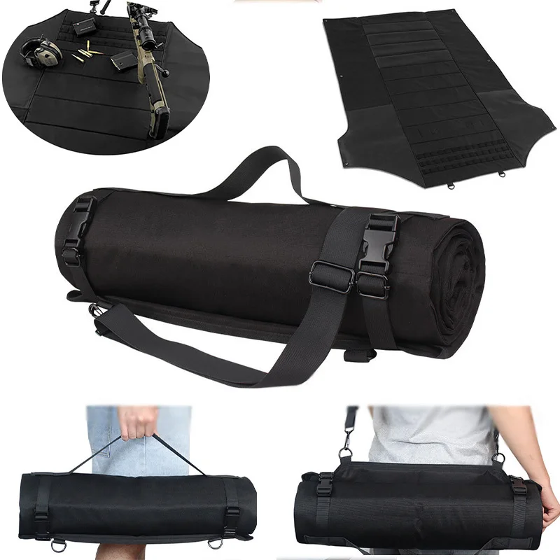 114x159cm Army Tactical Airsoft Molle Shooting Rug Roll Up Military Field Rifle Bag Training Mat Hunting Assault Carry Case Pad