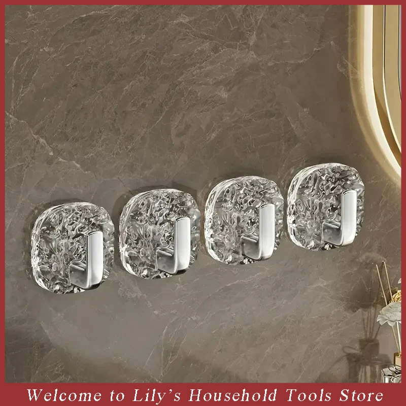 4 шт. прозрачные крючки для ванной комнаты