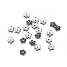 50 шт.лот, 7 мм, металлические Концевики для изготовления ювелирных украшений в виде цветка торуса, аксессуары для рукоделия