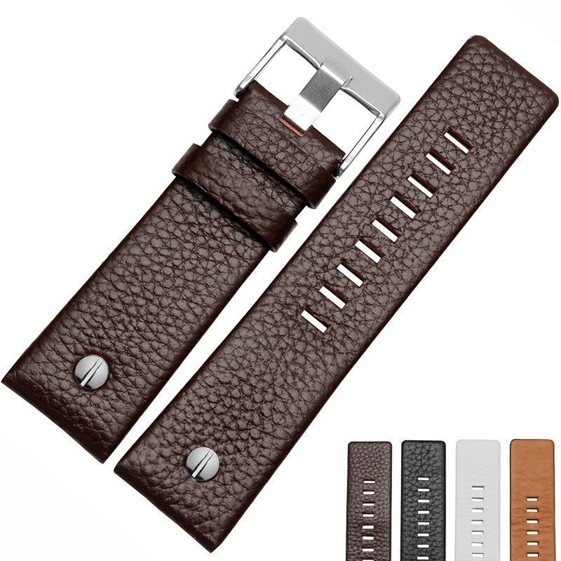 

24MM Bracelet High Quality Genuine leather Watchband 26 27 28 30mm Clemence For diesel DZ4316 DZ7395 DZ7305 Watch Strap 22MM