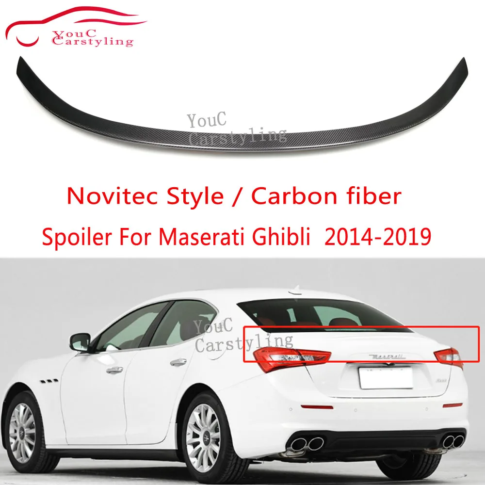 

Задний спойлер из углеродного волокна в стиле Novitec для багажника Maserati ghilii, 4-дверный седан 2014-2019