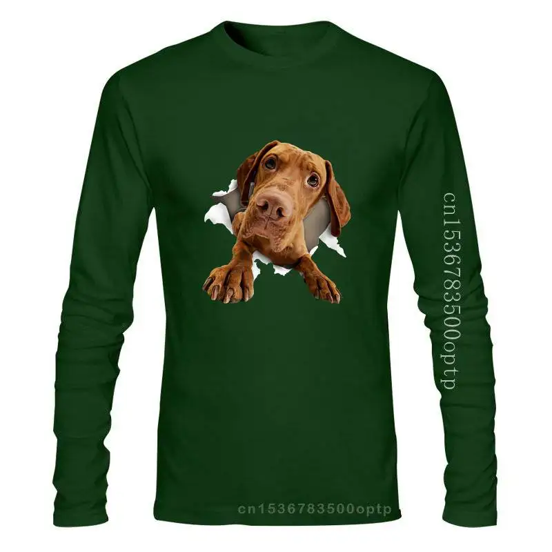 

2022 Man Clothing Men T Shirt Vizsla Dog Torn T Shirt Women T-Shirt