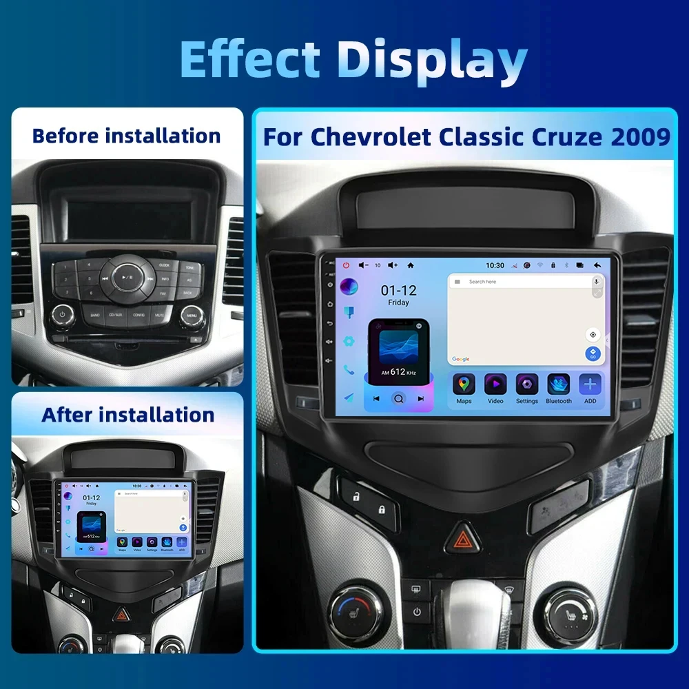 Android 14 для Chevrolet Classic Cruze 2009 автомобильная стереомагнитола мультимедийный