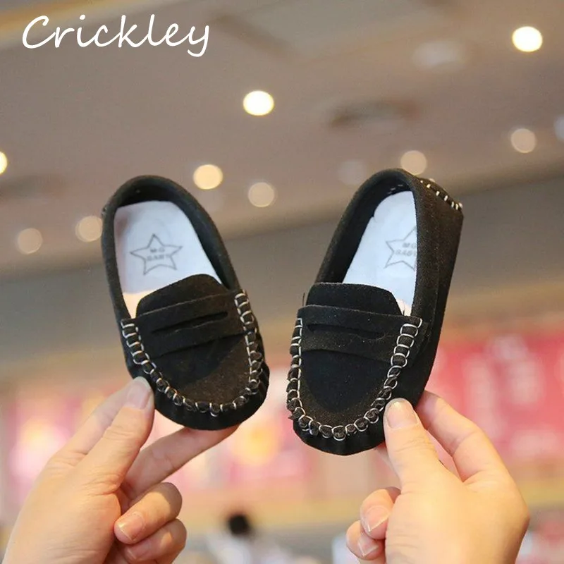 Мокасины Детские однотонные мягсветильник Нескользящие для начинающих ходить