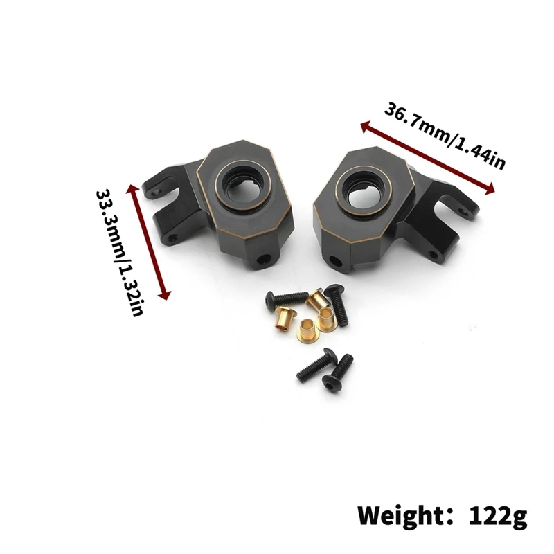 Латунный передний рулевой кулак с черным покрытием для осевого SCX10 PRO 1/10