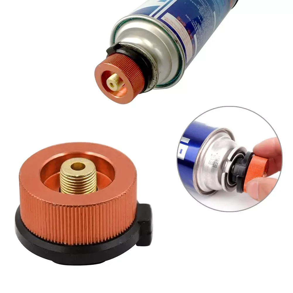 

Outdoor Camping Hiking Stove Adapter Split Type Furnace Converter Auto-off Gas Cartridge Tank Connector Travel Equipment Tools