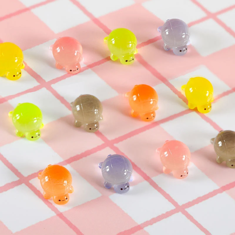 1 шт. разноцветная светящаяся Мини-черепаха микро-Ландшафтная фигурка орнамент