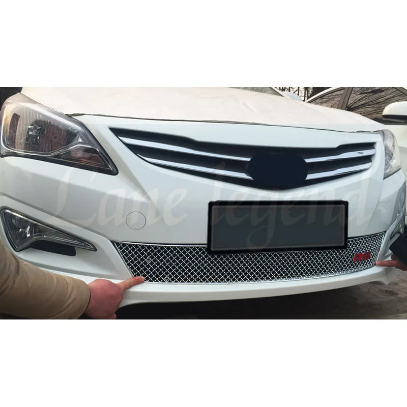 Для Hyundai Verna 2014-2016 гоночная решетка накладка на переднюю нижнюю часть